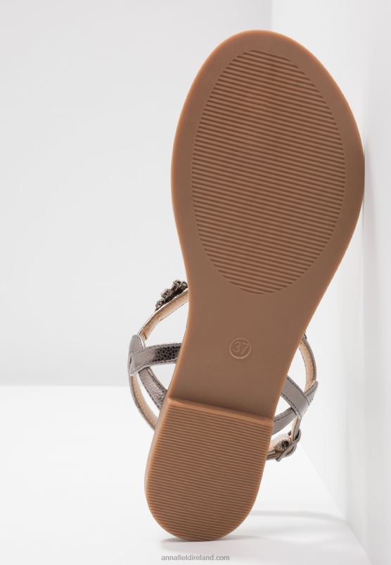 Z62T1515 Women Anna Field T-Bar Sandals Gunmetall