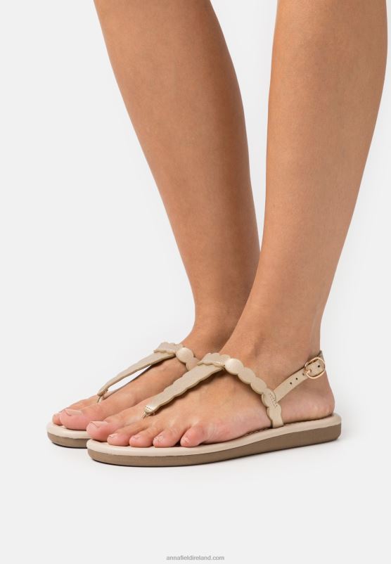 Z62T1518 Women Anna Field T-Bar Sandals Gold