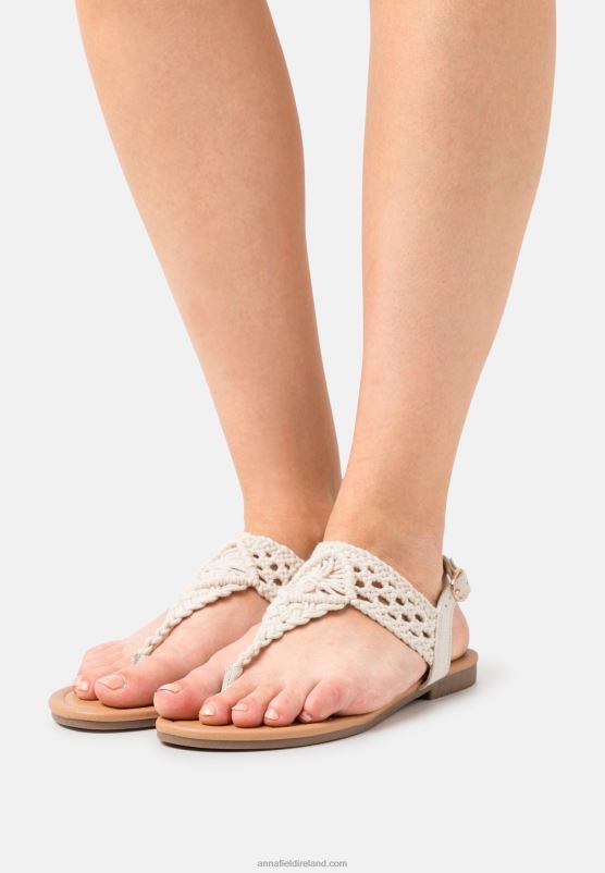 Z62T1524 Women Anna Field T-Bar Sandals Off-White