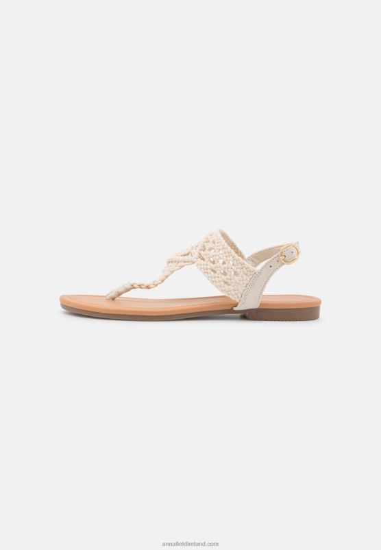 Z62T1524 Women Anna Field T-Bar Sandals Off-White
