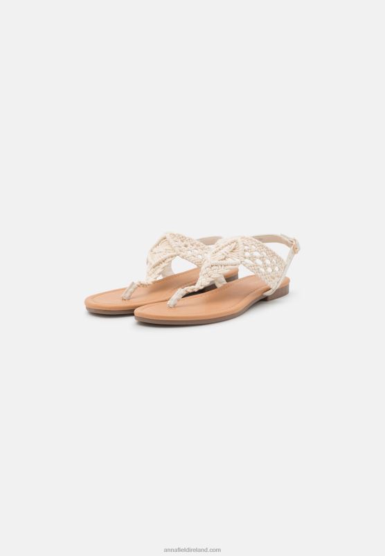 Z62T1524 Women Anna Field T-Bar Sandals Off-White
