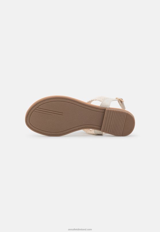 Z62T1524 Women Anna Field T-Bar Sandals Off-White