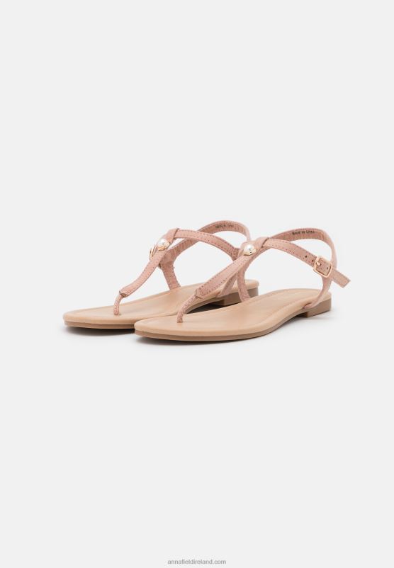 Z62T1526 Women Anna Field T-Bar Sandals Light Pink