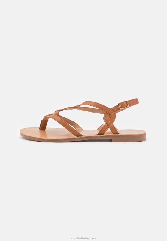 Z62T1527 Women Anna Field T-Bar Sandals Cognac