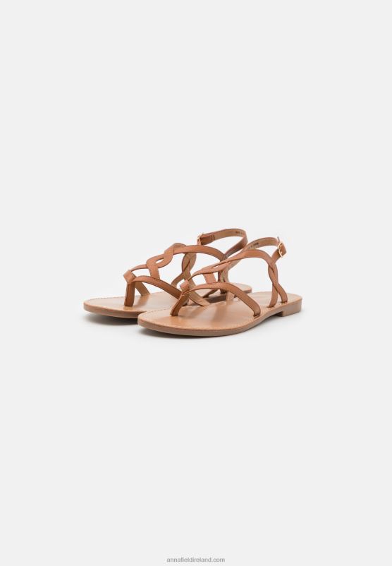 Z62T1527 Women Anna Field T-Bar Sandals Cognac