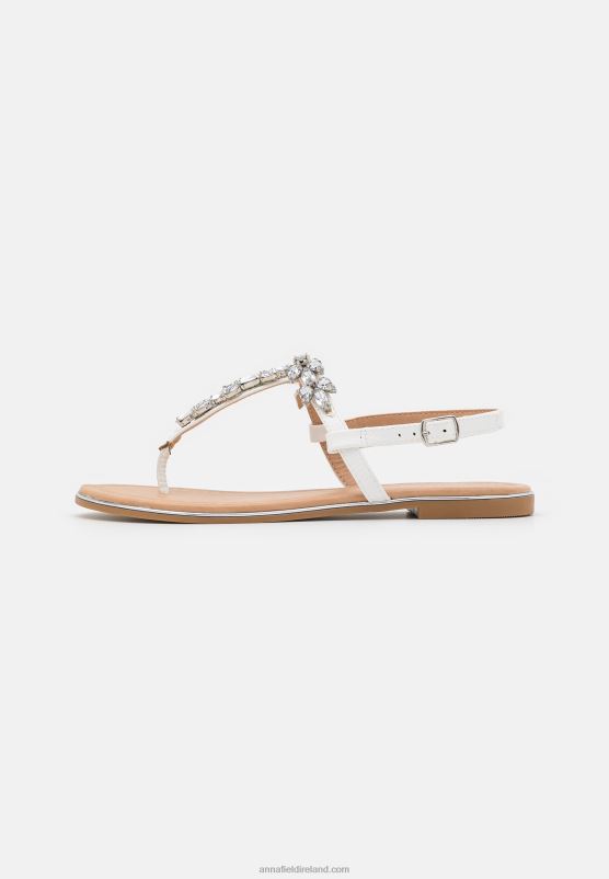 Z62T1528 Women Anna Field T-Bar Sandals White