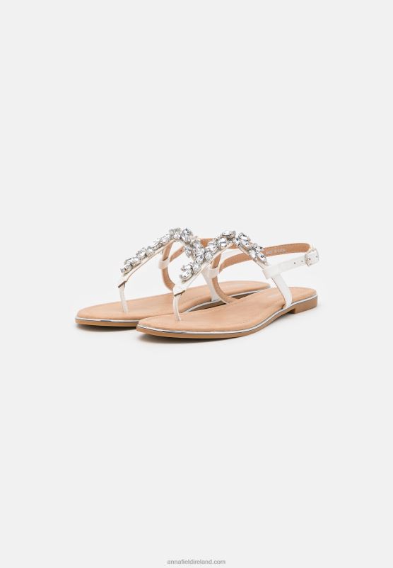 Z62T1528 Women Anna Field T-Bar Sandals White