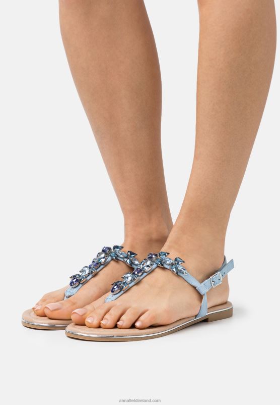 Z62T1533 Women Anna Field T-Bar Sandals Light Blue