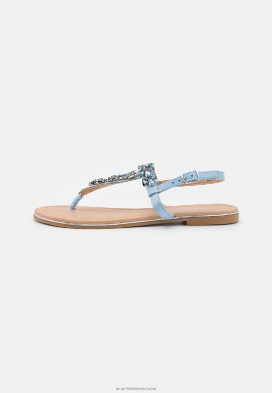 Z62T1533 Women Anna Field T-Bar Sandals Light Blue