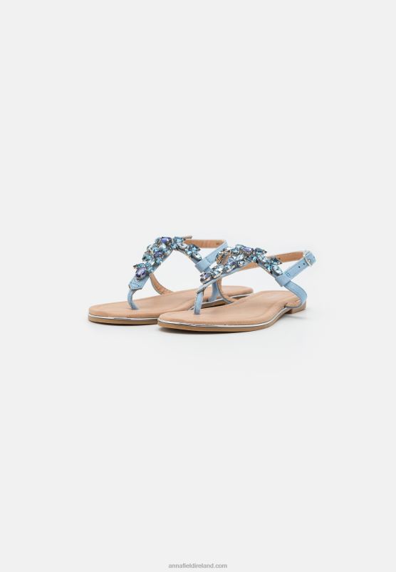 Z62T1533 Women Anna Field T-Bar Sandals Light Blue