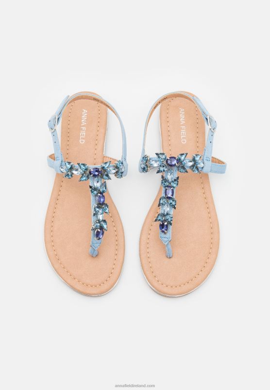 Z62T1533 Women Anna Field T-Bar Sandals Light Blue