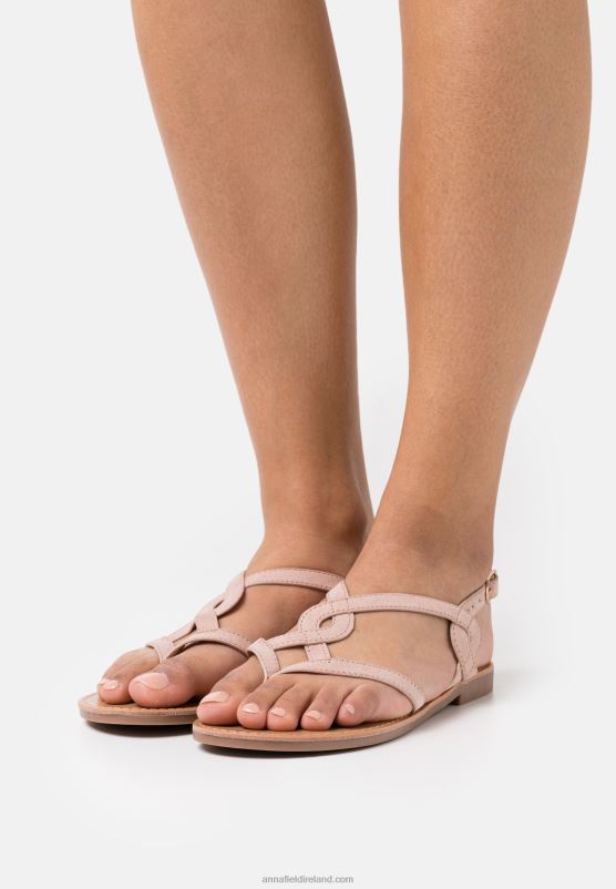 Z62T1535 Women Anna Field T-Bar Sandals Light Pink