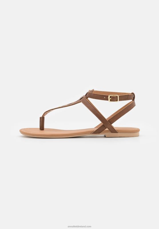 Z62T1537 Women Anna Field T-Bar Sandals Cognac