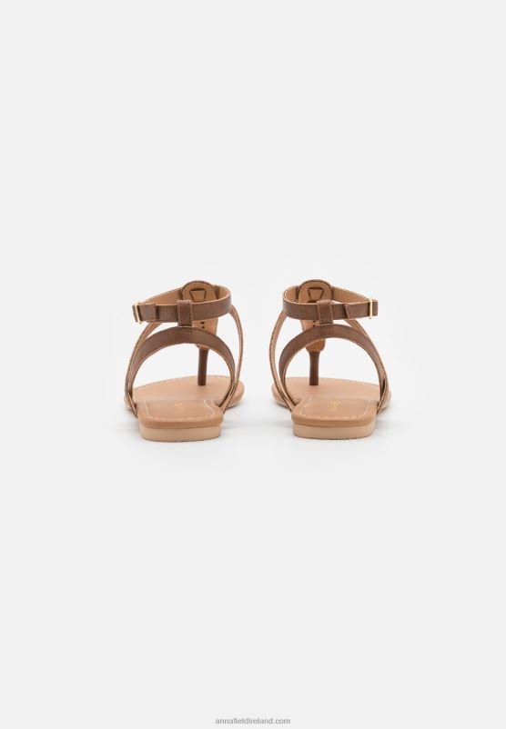 Z62T1537 Women Anna Field T-Bar Sandals Cognac