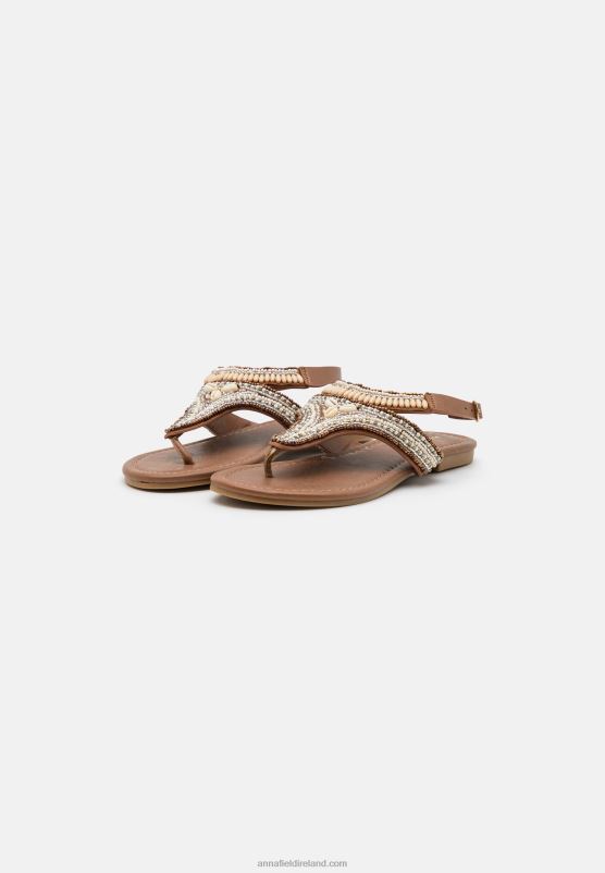 Z62T1540 Women Anna Field T-Bar Sandals Beige