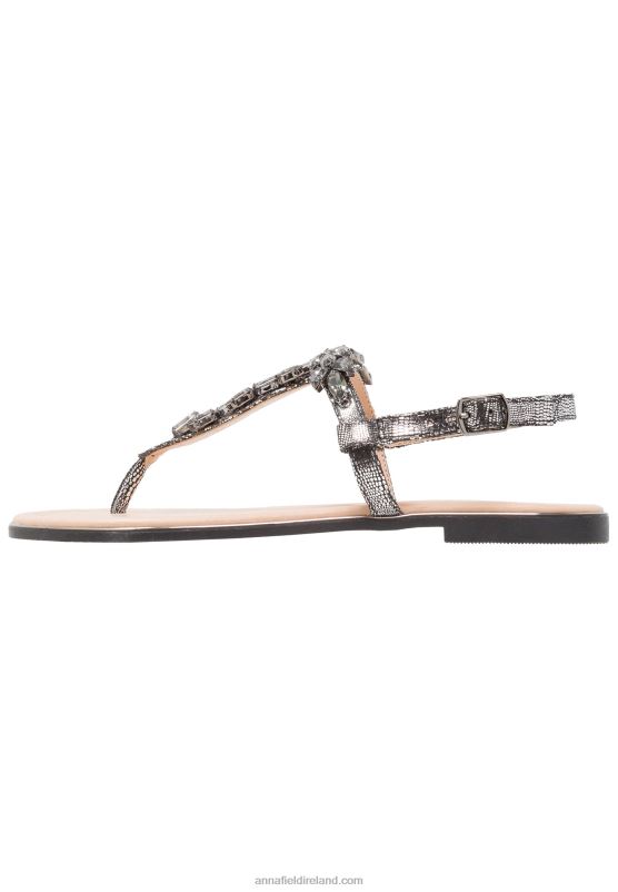 Z62T1542 Women Anna Field T-Bar Sandals Dark Gray