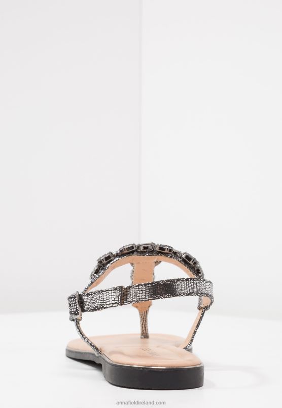 Z62T1542 Women Anna Field T-Bar Sandals Dark Gray