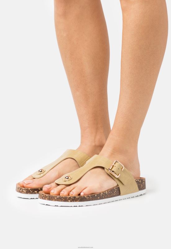 Z62T1543 Women Anna Field T-Bar Sandals Khaki