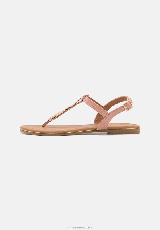 Z62T1548 Women Anna Field T-Bar Sandals Light Pink