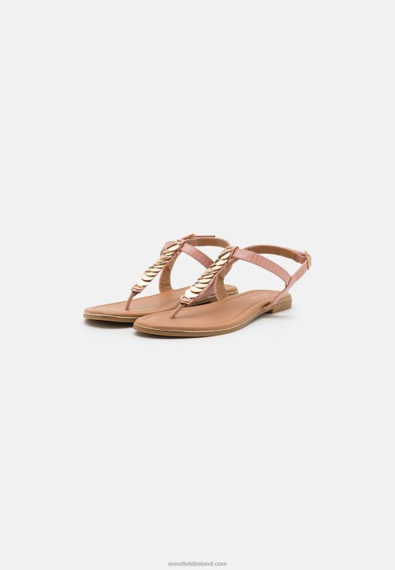 Z62T1548 Women Anna Field T-Bar Sandals Light Pink