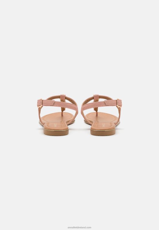 Z62T1548 Women Anna Field T-Bar Sandals Light Pink