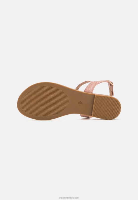 Z62T1548 Women Anna Field T-Bar Sandals Light Pink