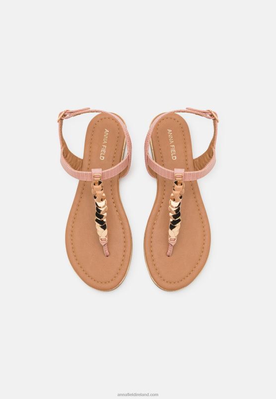 Z62T1548 Women Anna Field T-Bar Sandals Light Pink