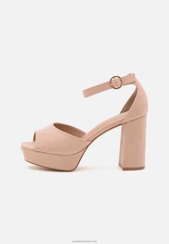 Z62T1550 Women Anna Field Platform Sandals Light Pink