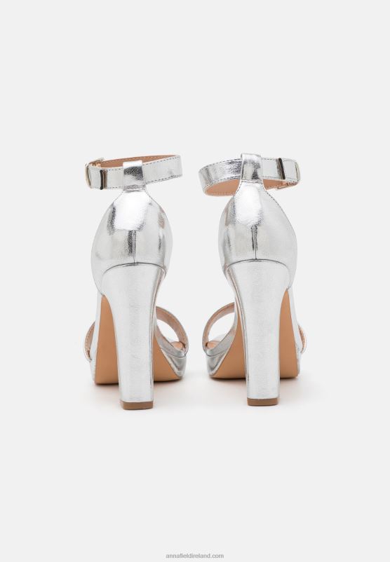 Z62T1556 Women Anna Field High Heeled Sandals Silver
