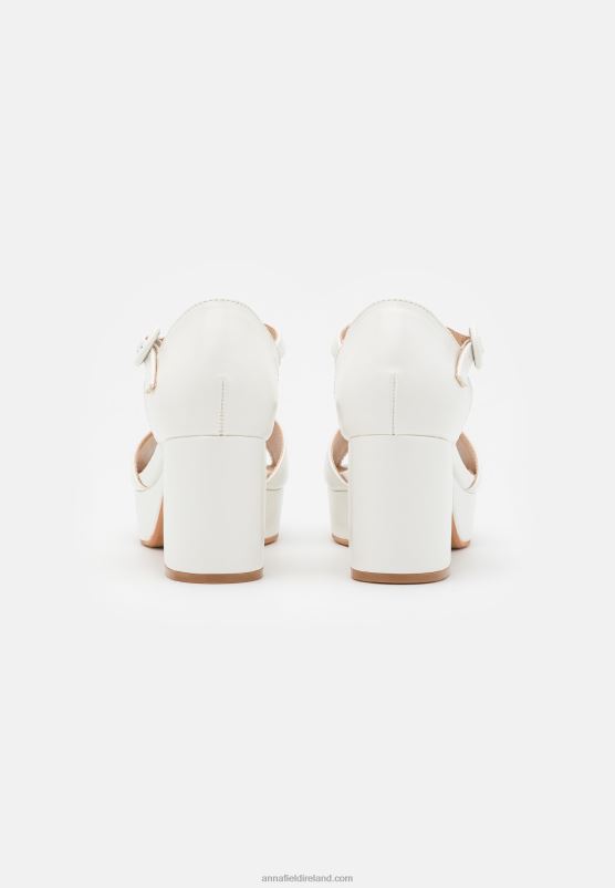 Z62T1563 Women Anna Field Platform Sandals White