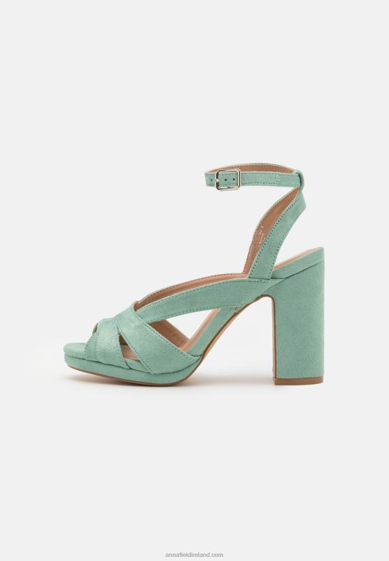 Z62T1568 Women Anna Field Platform Sandals Mint