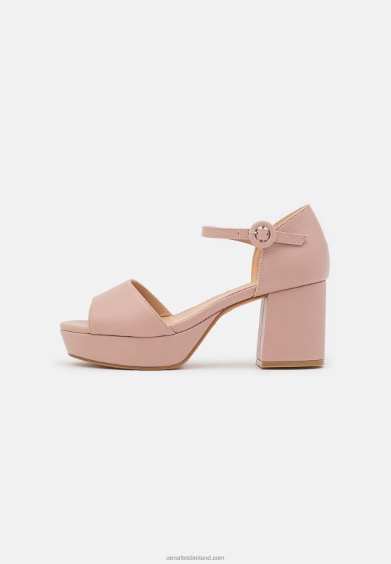 Z62T1577 Women Anna Field Platform Sandals Light Pink