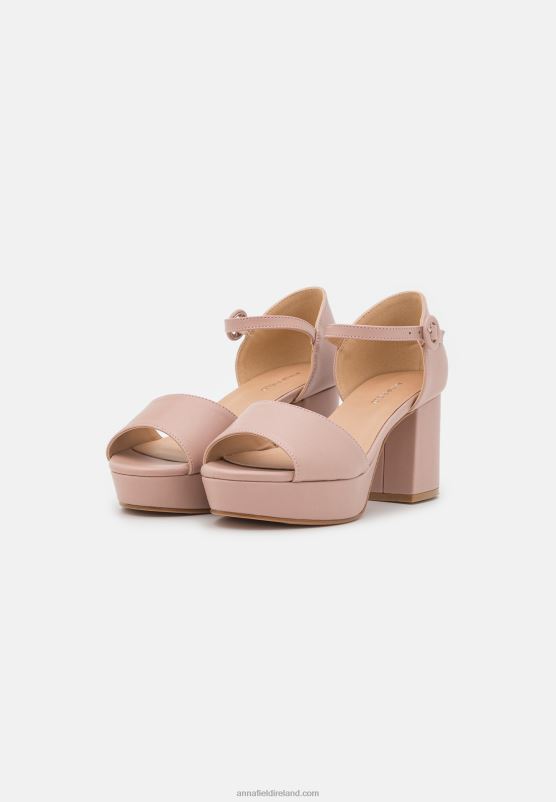 Z62T1577 Women Anna Field Platform Sandals Light Pink