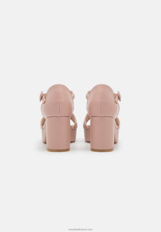 Z62T1577 Women Anna Field Platform Sandals Light Pink