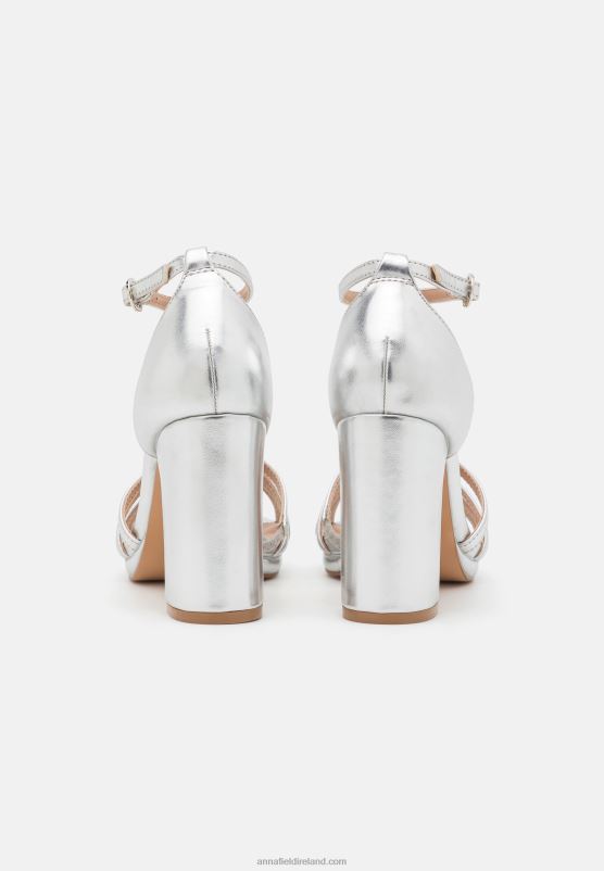 Z62T1580 Women Anna Field Platform Sandals Silver