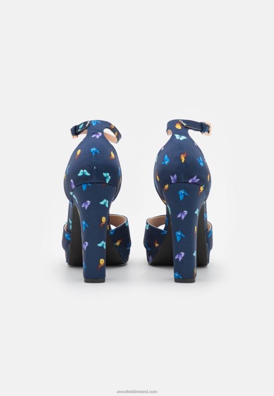 Z62T1585 Women Anna Field Platform Sandals Dark Blue