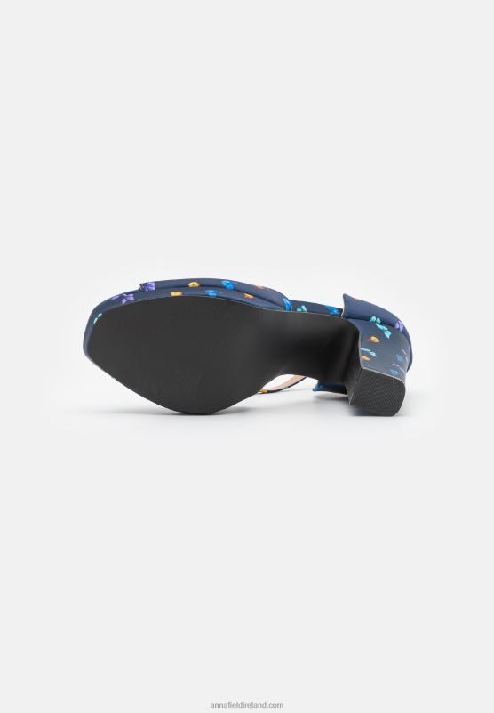 Z62T1585 Women Anna Field Platform Sandals Dark Blue