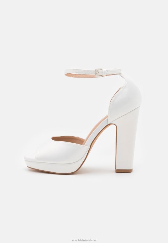 Z62T1586 Women Anna Field Platform Sandals White