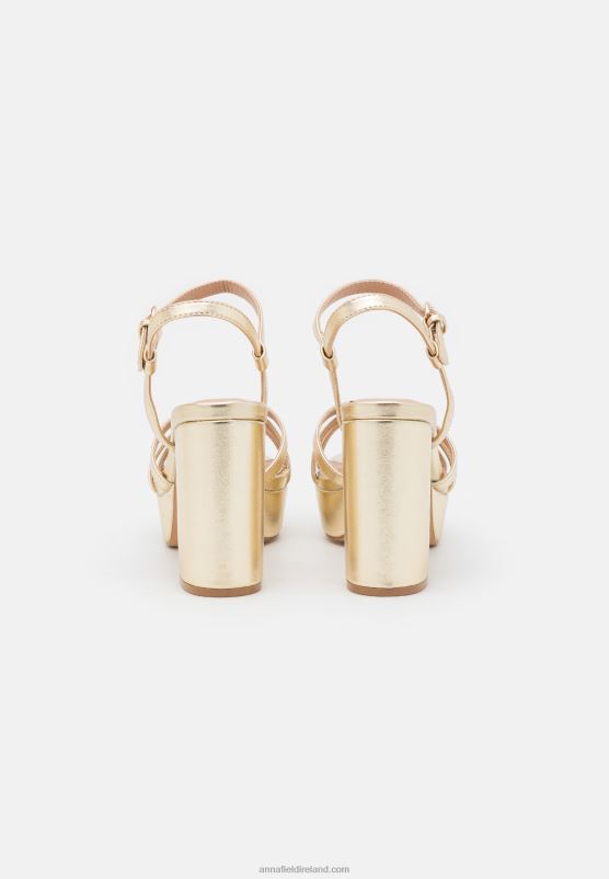 Z62T1588 Women Anna Field Platform Sandals Gold