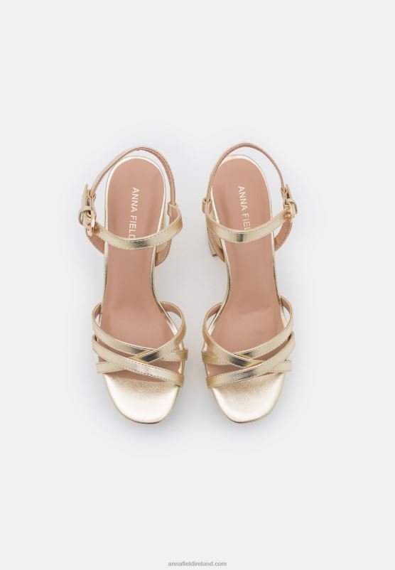 Z62T1588 Women Anna Field Platform Sandals Gold