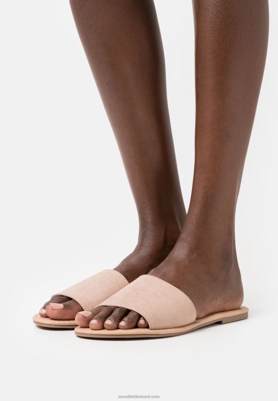 Z62T1862 Women Anna Field 2 Pack Mules Black/Light Pink