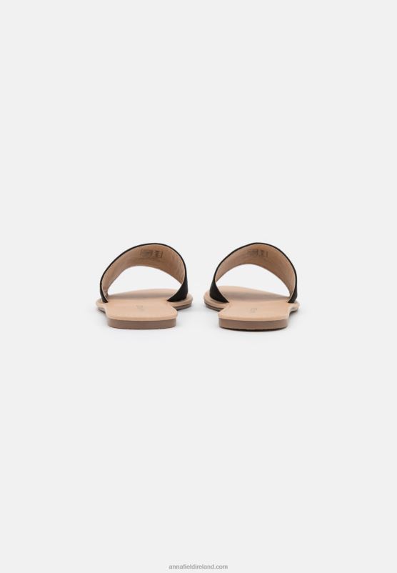 Z62T1863 Women Anna Field 2 Pack Mules Black/Cognac