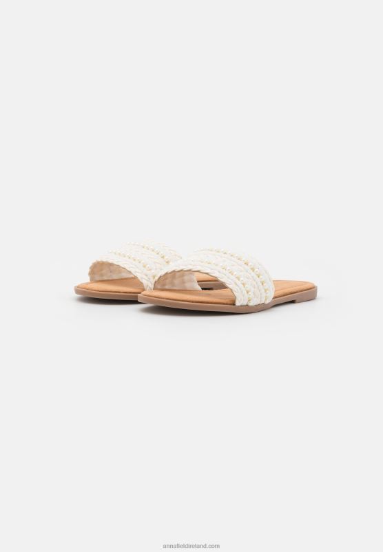 Z62T1864 Women Anna Field Mules White