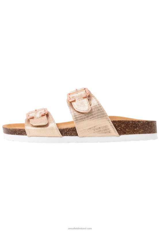 Z62T1865 Women Anna Field Slippers Rose Gold