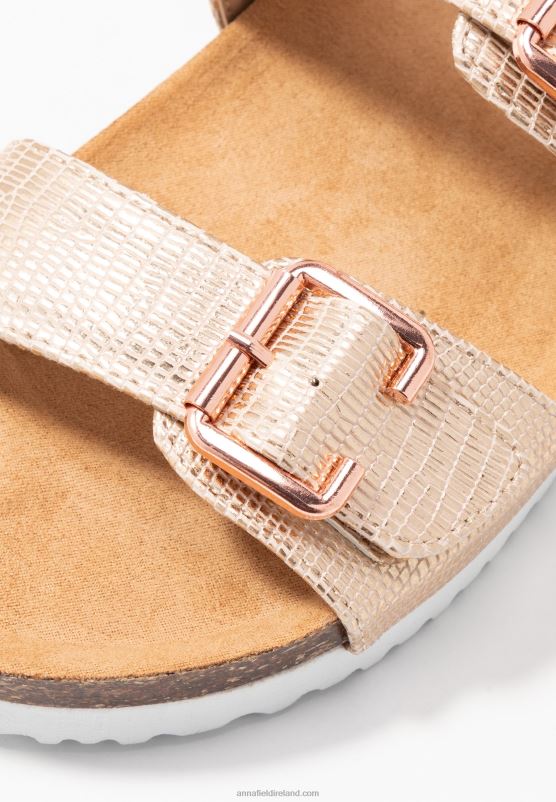 Z62T1865 Women Anna Field Slippers Rose Gold