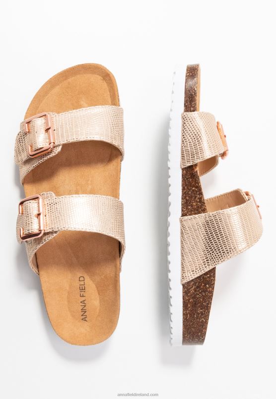 Z62T1865 Women Anna Field Slippers Rose Gold