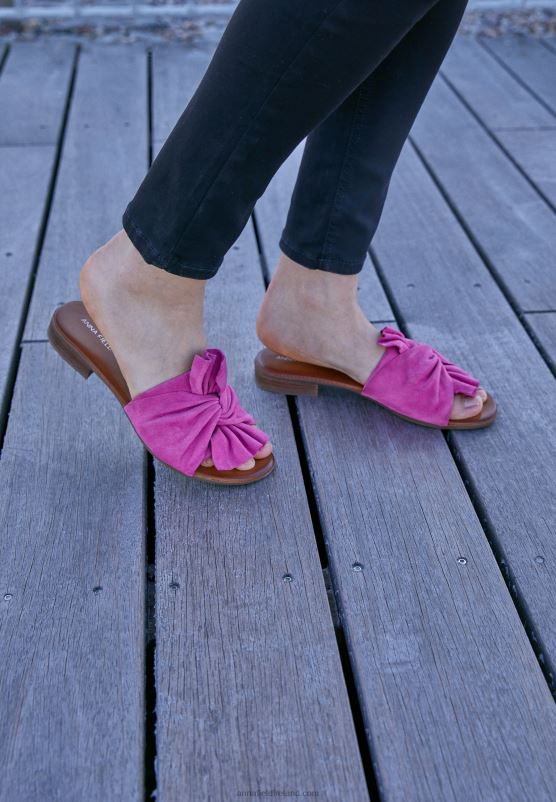 Z62T1867 Women Anna Field Leather Mules Pink