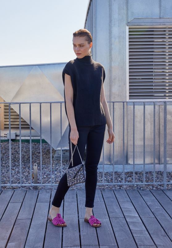 Z62T1867 Women Anna Field Leather Mules Pink