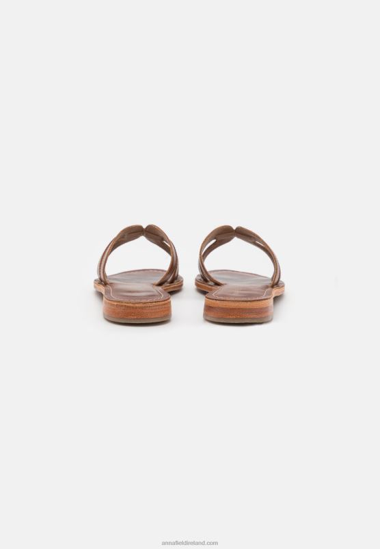 Z62T1877 Women Anna Field Leather Mules Brown