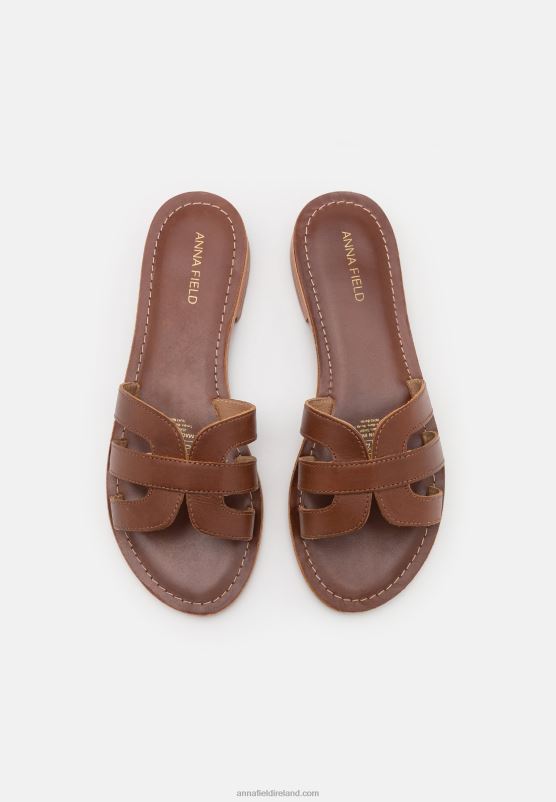 Z62T1877 Women Anna Field Leather Mules Brown